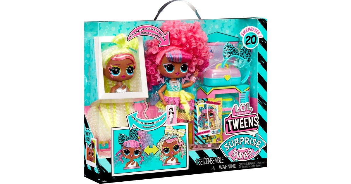MGA Entertainment L.O.L. Surprise Tweens Surprise Swap Fashion Doll - Curls-2-Crimps Cora, Puppe