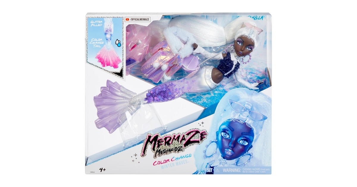 MGA Entertainment Mermaze Mermaidz Winter Waves Crystabella, Puppe