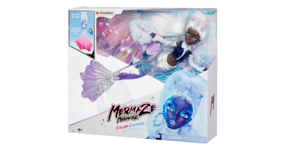 MGA Entertainment Mermaze Mermaidz Winter Waves Crystabella, Puppe