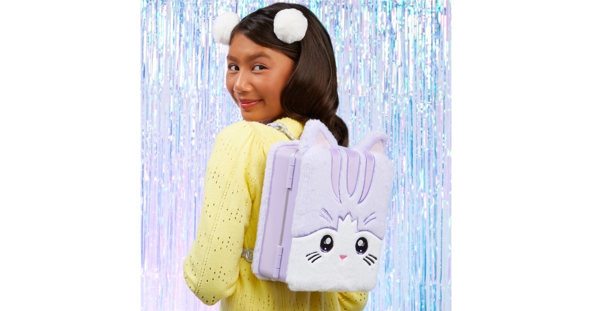 MGA Entertainment Na! Na! Na! Surprise 3-in-1 Backpack Bedroom Serie 3 Playset - Lavender Kitten, Spielfigur