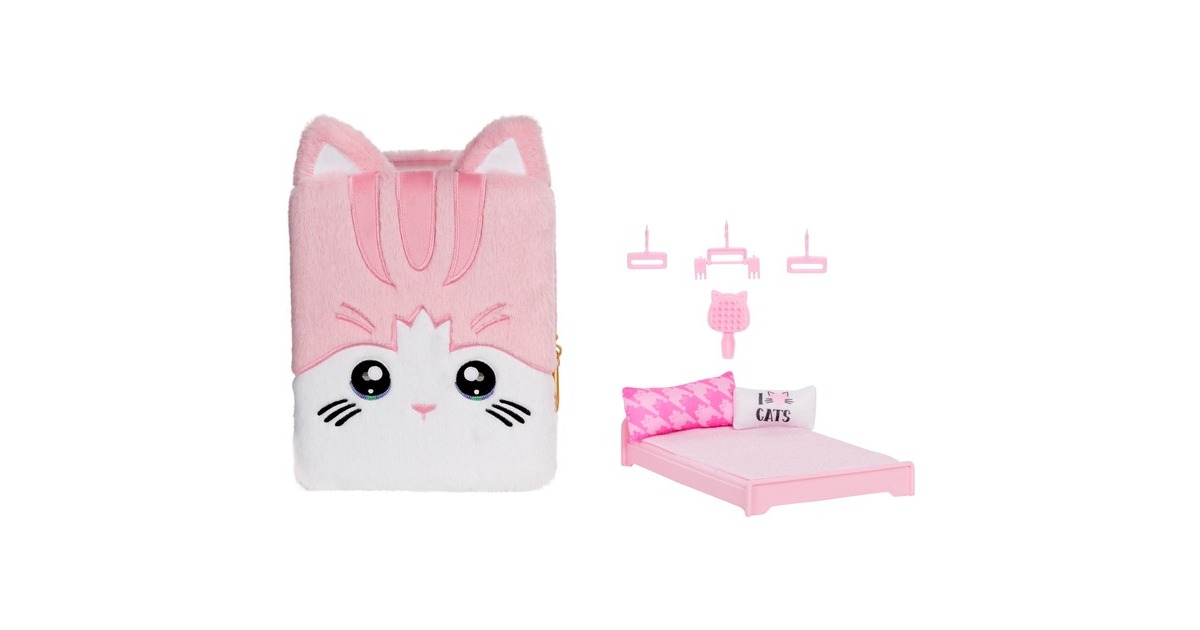 MGA Entertainment Na! Na! Na! Surprise 3-in-1 Backpack Bedroom Serie 3 Playset - Pink Kitty, Spielfigur