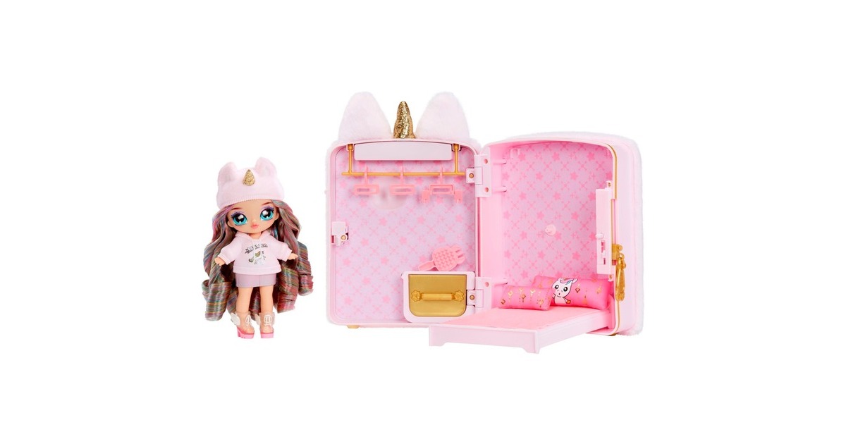 MGA Entertainment Na! Na! Na! Surprise 3-in-1 Backpack Bedroom Unicorn Britney Sparkles, Puppe