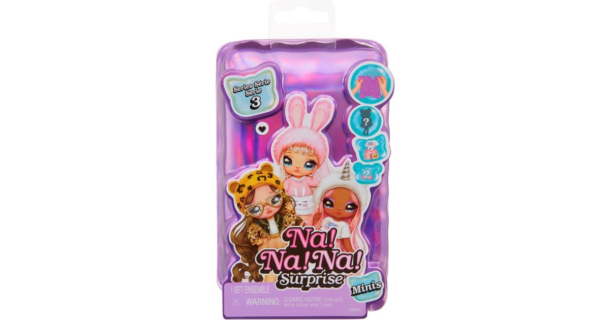 MGA Entertainment Na! Na! Na! Surprise Minis Serie 3, Puppe(sortierter Artikel, eine Figur)
