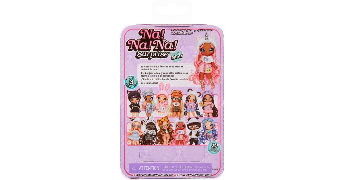 MGA Entertainment Na! Na! Na! Surprise Minis Serie 3, Puppe(sortierter Artikel, eine Figur)