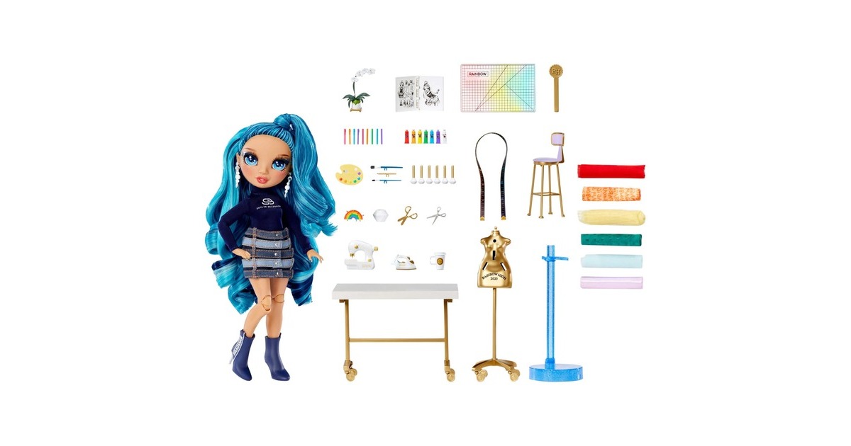 MGA Entertainment Rainbow High High Dream & Design Fashion Studio Playset mit Skyler, Puppe