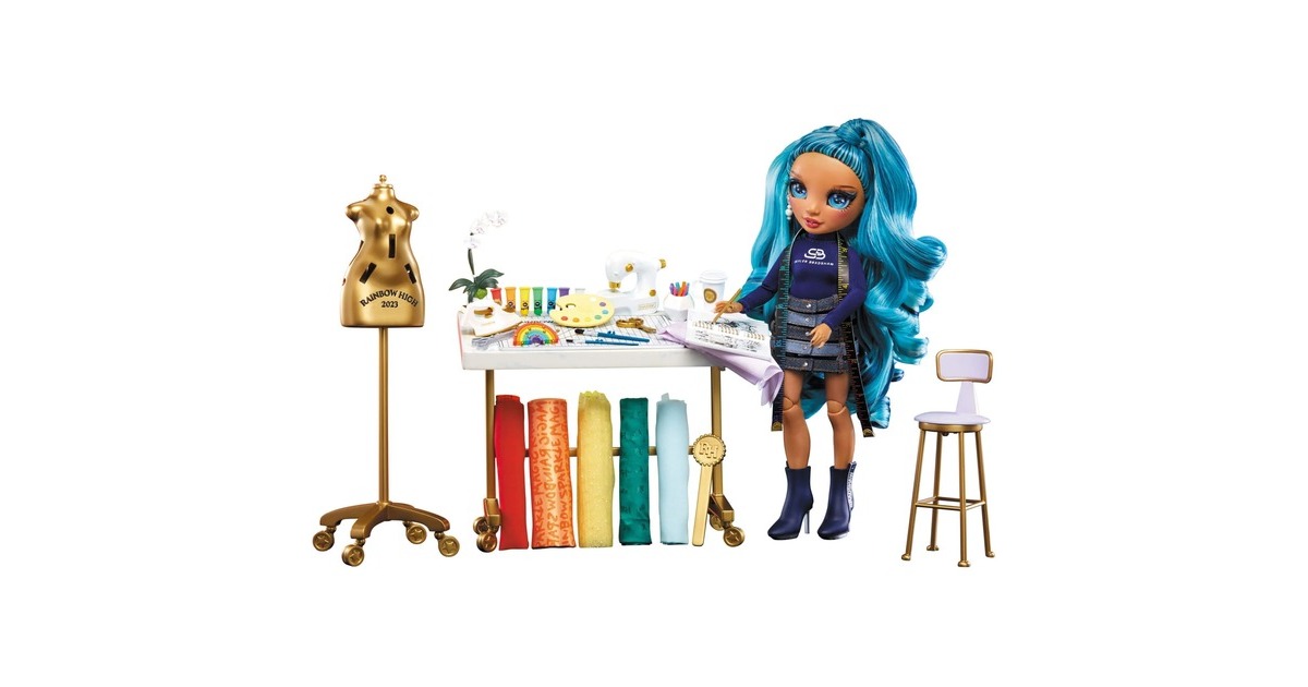 MGA Entertainment Rainbow High High Dream & Design Fashion Studio Playset mit Skyler, Puppe