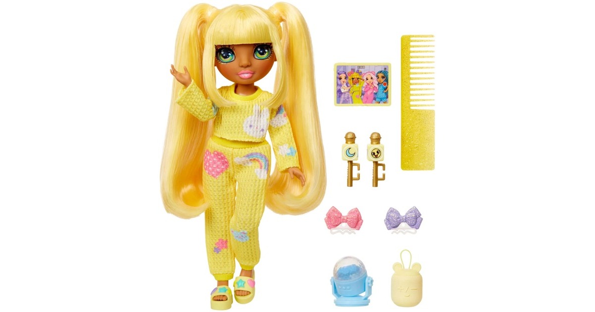 MGA Entertainment Rainbow High Junior High PJ Party - Sunny (Yellow), Puppe
