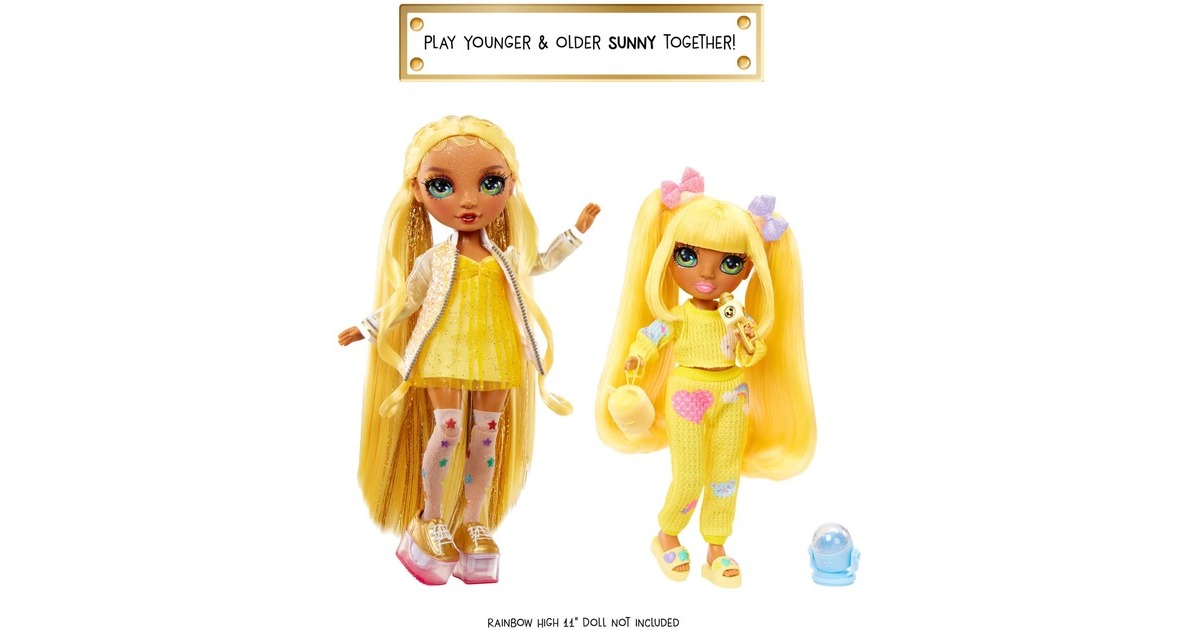 MGA Entertainment Rainbow High Junior High PJ Party - Sunny (Yellow), Puppe