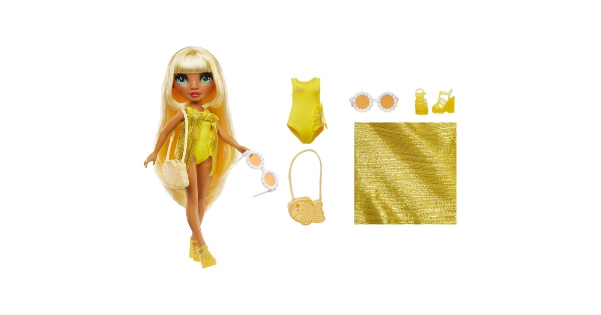 MGA Entertainment Rainbow High Swim & Style - Sunny (Yellow), Puppe