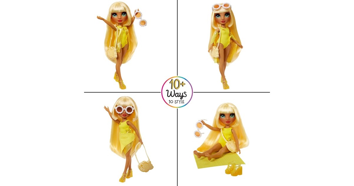 MGA Entertainment Rainbow High Swim & Style - Sunny (Yellow), Puppe