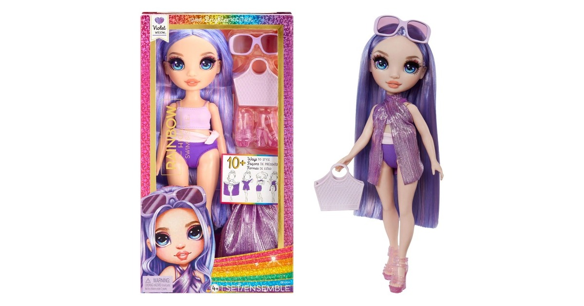 MGA Entertainment Rainbow High Swim & Style - Violet (Purple), Puppe