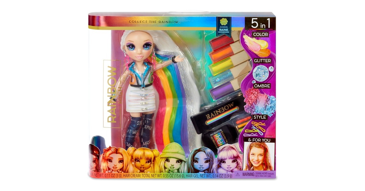 MGA Entertainment Rainbow Surprise Hair Play Rainbow Doll, Puppe