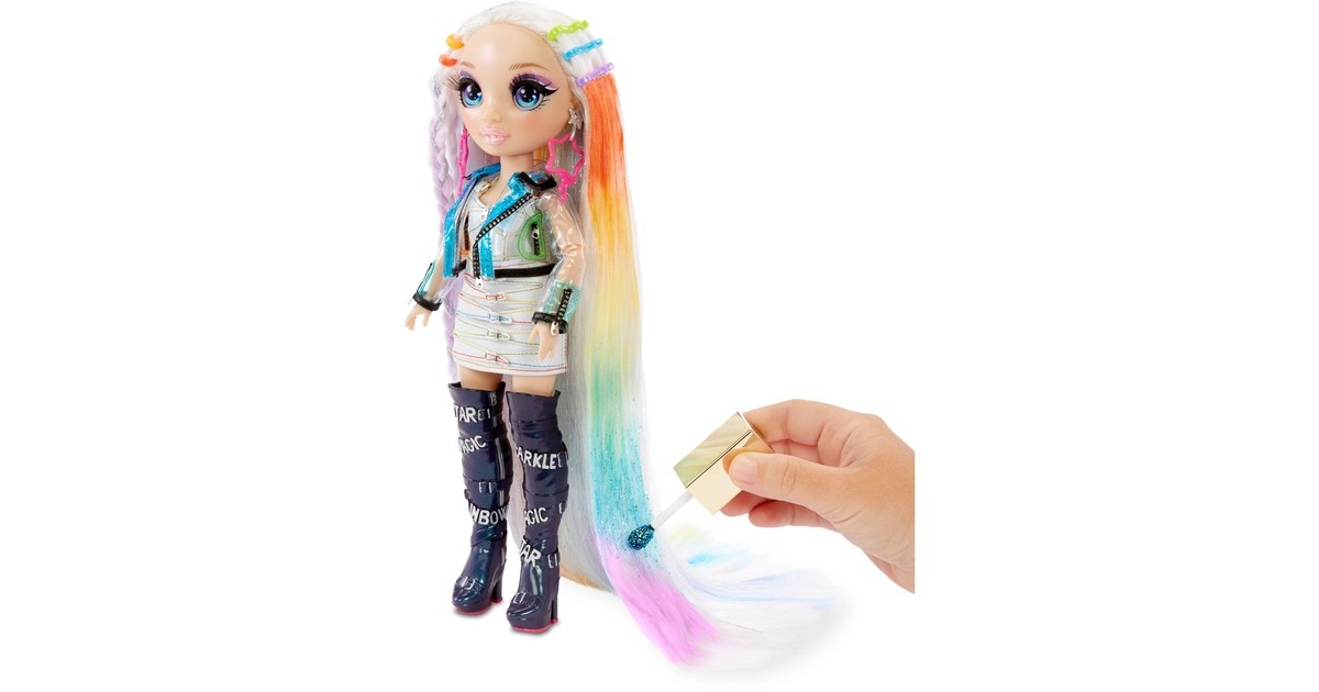 MGA Entertainment Rainbow Surprise Hair Play Rainbow Doll, Puppe