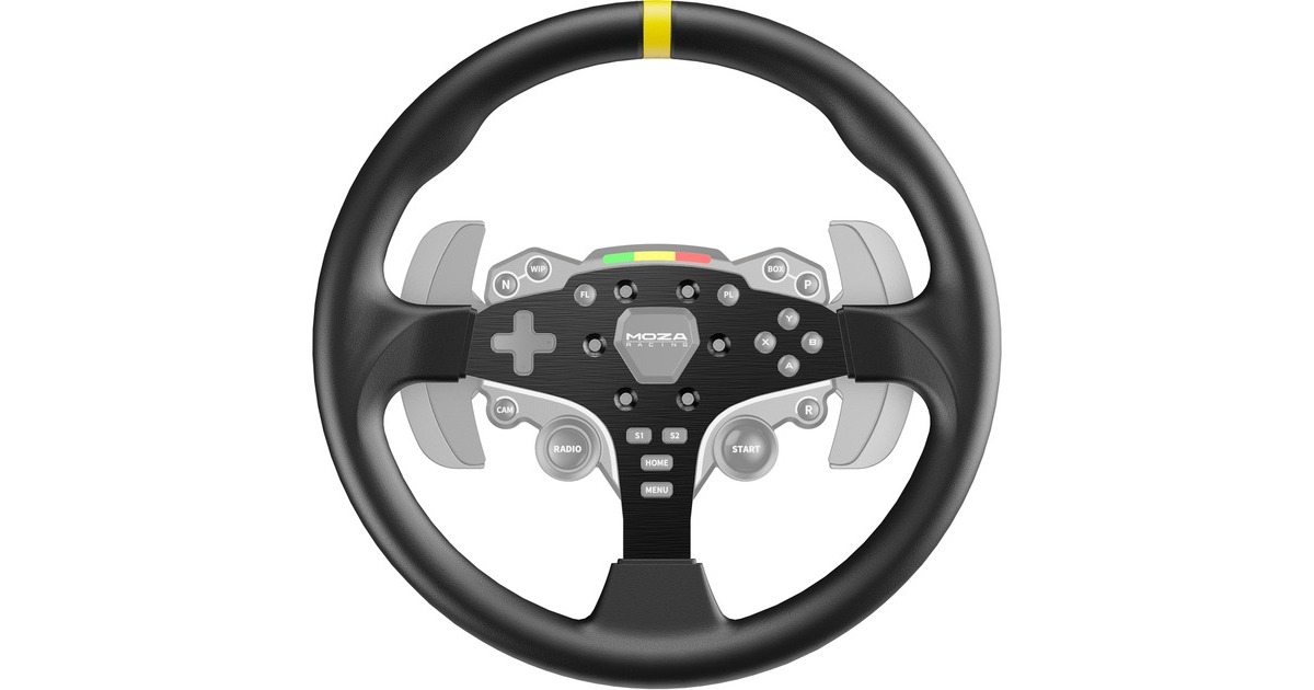 MOZA 12-inch Round Wheel Mod, Austausch-Lenkrad(schwarz, für ES Steering Wheel)