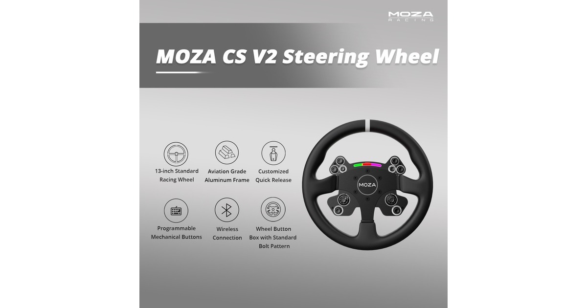 MOZA CS V2 Steering Wheel, Austausch-Lenkrad(schwarz)
