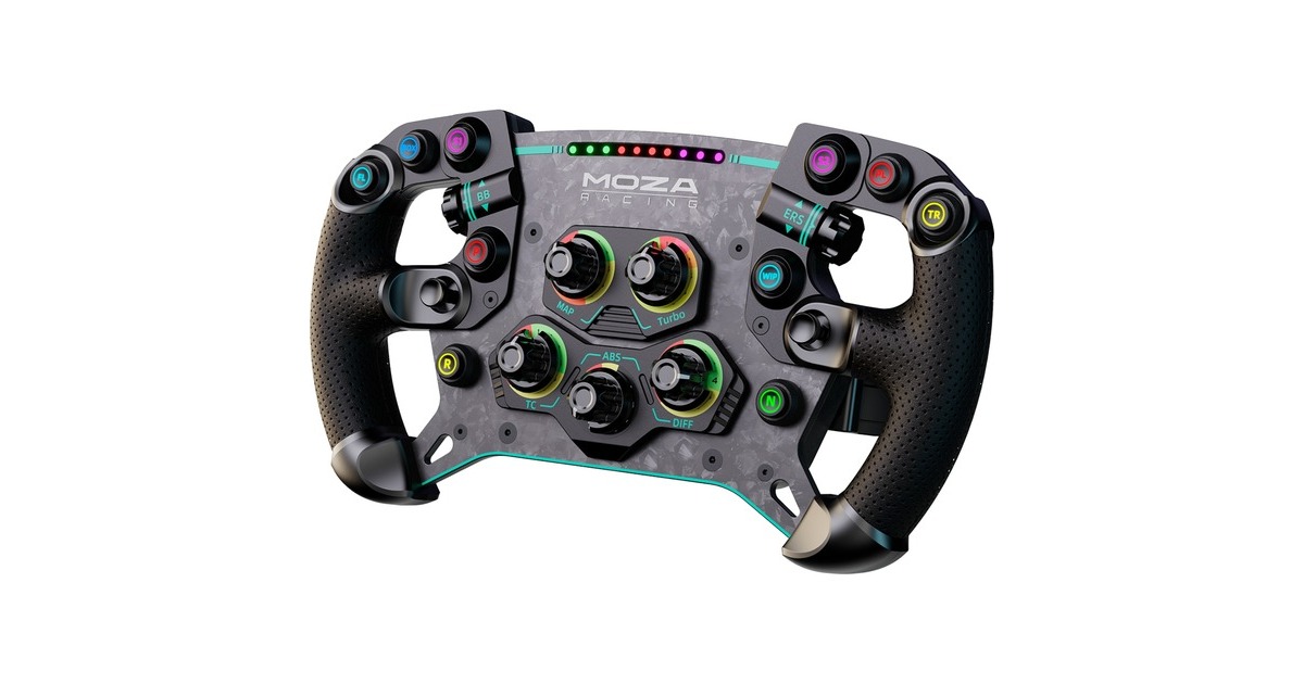 MOZA GS V2P GT Wheel Microfiber Leather, Austausch-Lenkrad(schwarz)