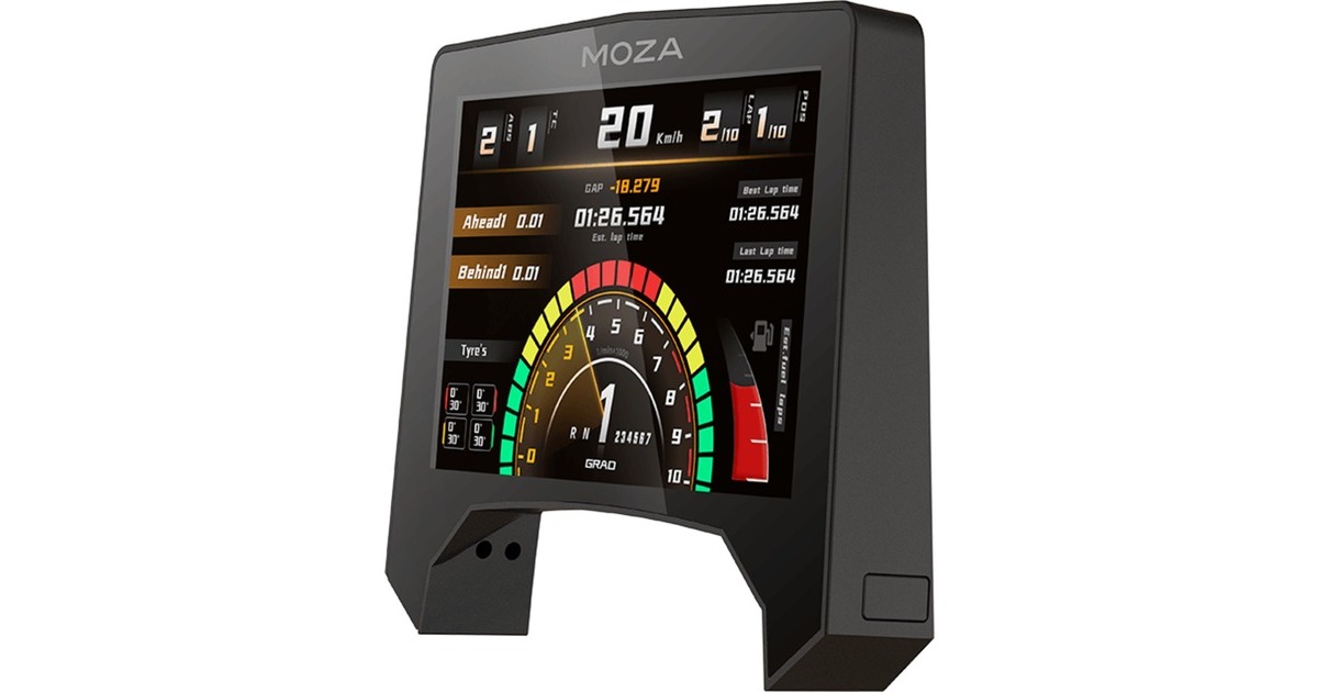 MOZA RM High-Definition Digital Dashboard, Monitor(12.7 cm (5 Zoll), schwarz)