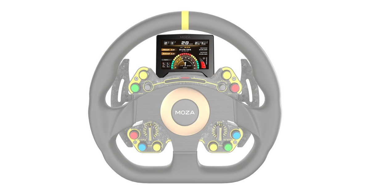 MOZA RM High-Definition Digital Dashboard, Monitor(12.7 cm (5 Zoll), schwarz)