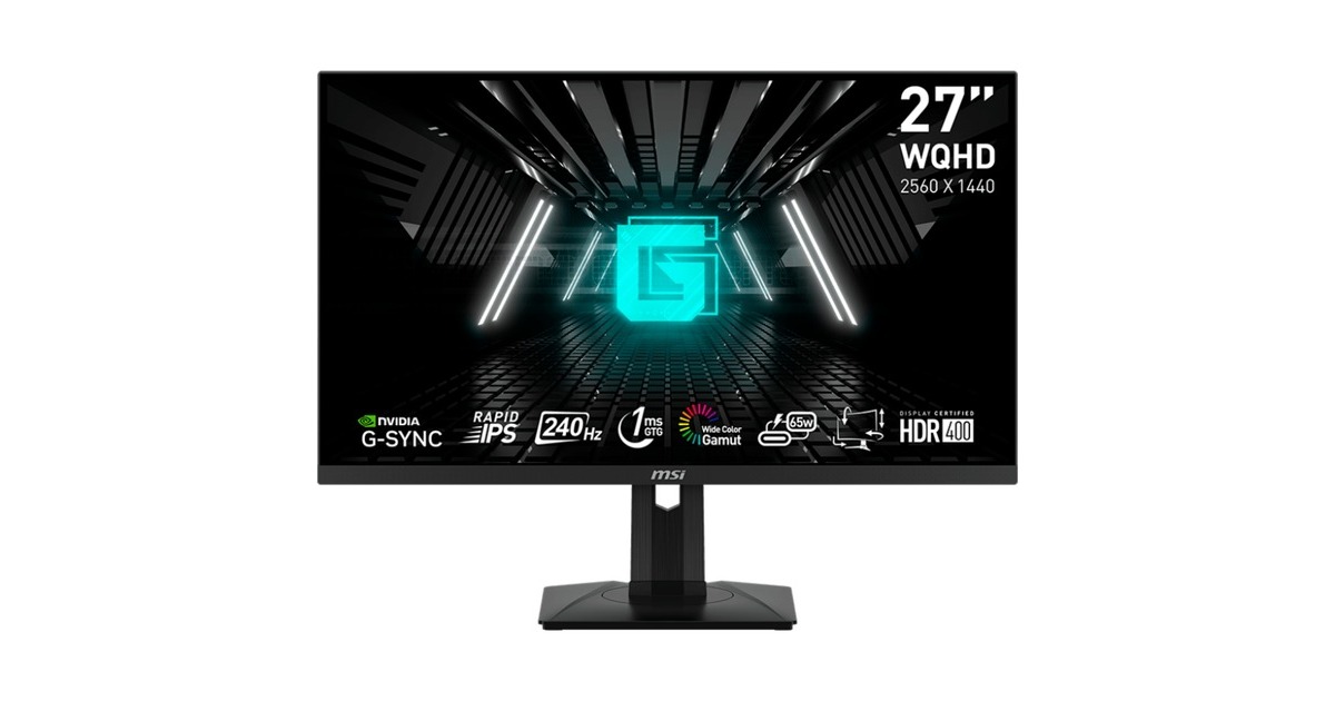 MSI G274QPXDE, Gaming-Monitor(69 cm (27 Zoll), schwarz, WQHD, IPS, HDR, G-Sync kompatibel, IPS, 240Hz Panel)