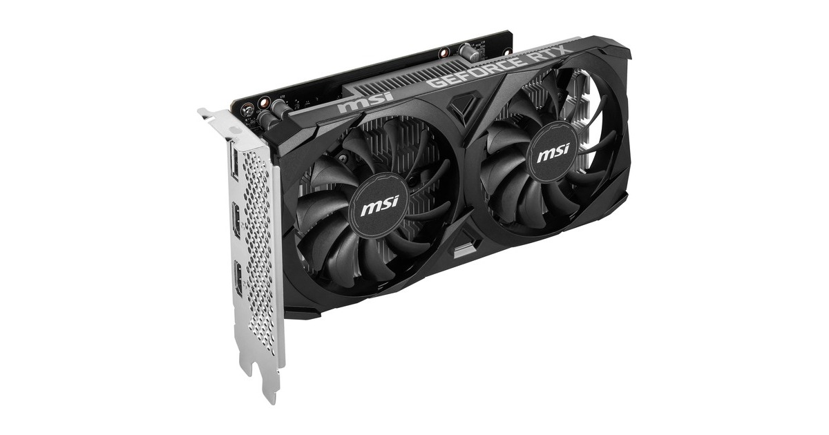 MSI GeForce RTX 3050 Ventus 2X 6G OC, Grafikkarte(1x DisplayPort, 2x HDMI 2.1)