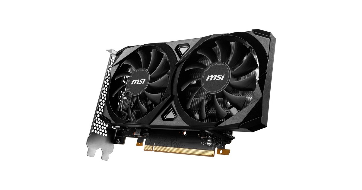 MSI GeForce RTX 3050 Ventus 2X 6G OC, Grafikkarte(1x DisplayPort, 2x HDMI 2.1)
