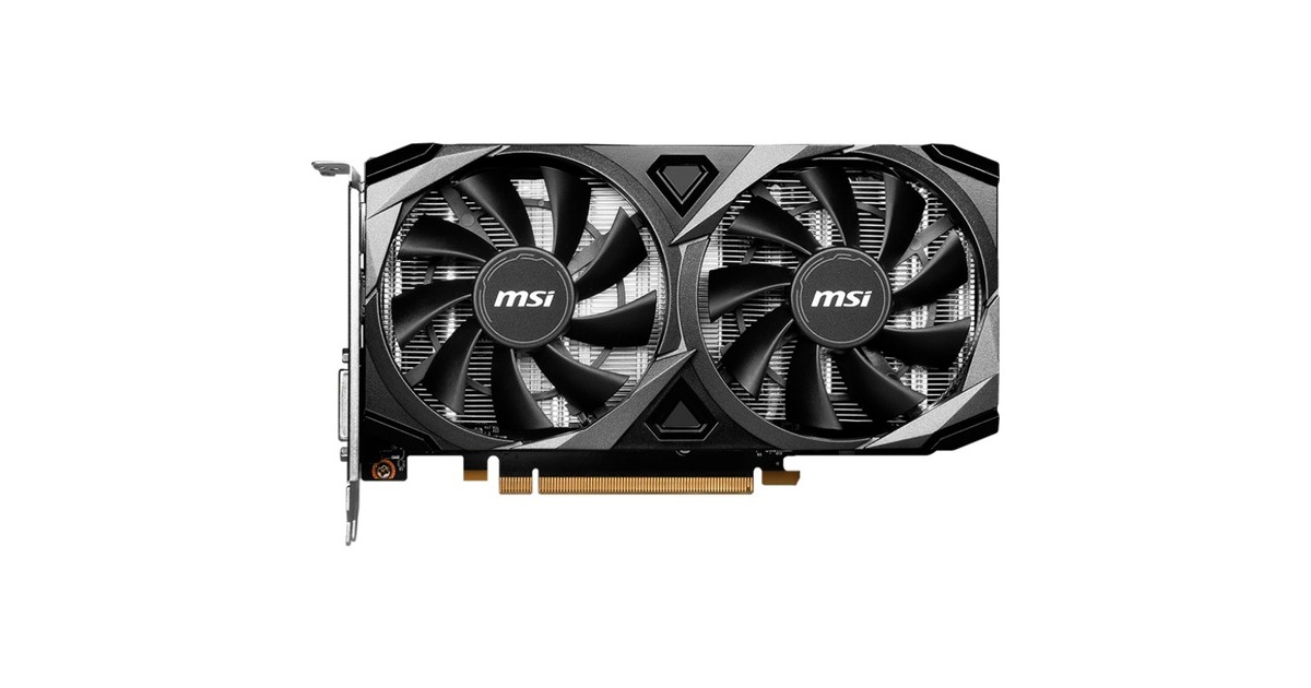 MSI GeForce RTX 3050 Ventus 2X XS 8G OC, Grafikkarte(1x DisplayPort, 1x HDMI 2.1, 1x DVI-D)