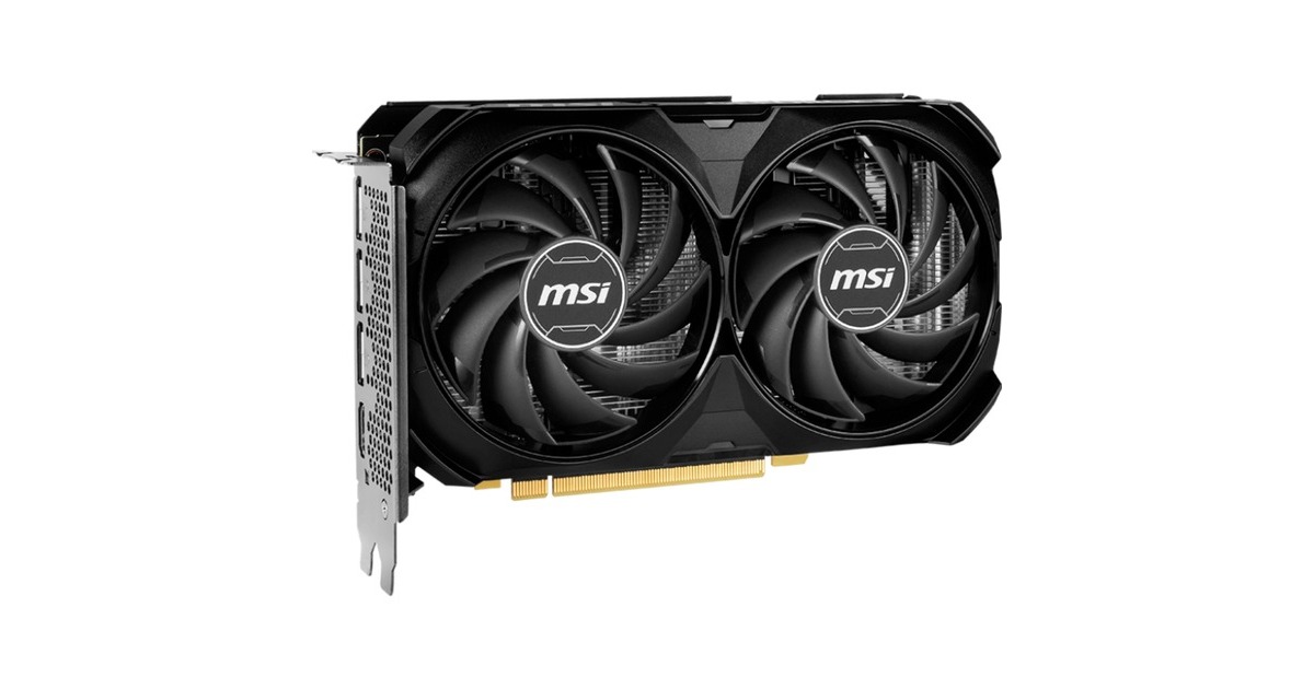 MSI GeForce RTX 4060 Ti VENTUS 2X BLACK 16G OC, Grafikkarte(DLSS 3, 3x DisplayPort, 1x HDMI 2.1)