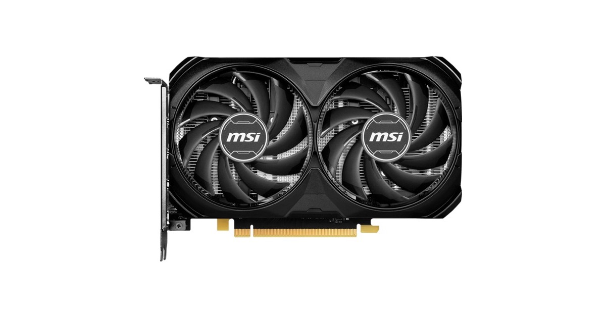 MSI GeForce RTX 4060 Ti VENTUS 2X BLACK 16G OC, Grafikkarte(DLSS 3, 3x DisplayPort, 1x HDMI 2.1)