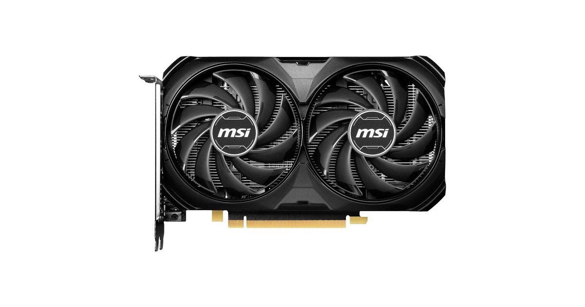 MSI GeForce RTX 4060 Ti VENTUS 2X BLACK 8G OC, Grafikkarte(DLSS 3, 3x DisplayPort, 1x HDMI 2.1)