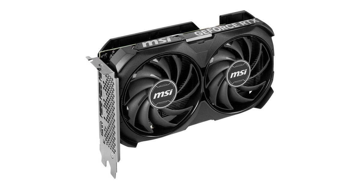MSI GeForce RTX 4060 Ti VENTUS 2X BLACK 8G OC, Grafikkarte(DLSS 3, 3x DisplayPort, 1x HDMI 2.1)