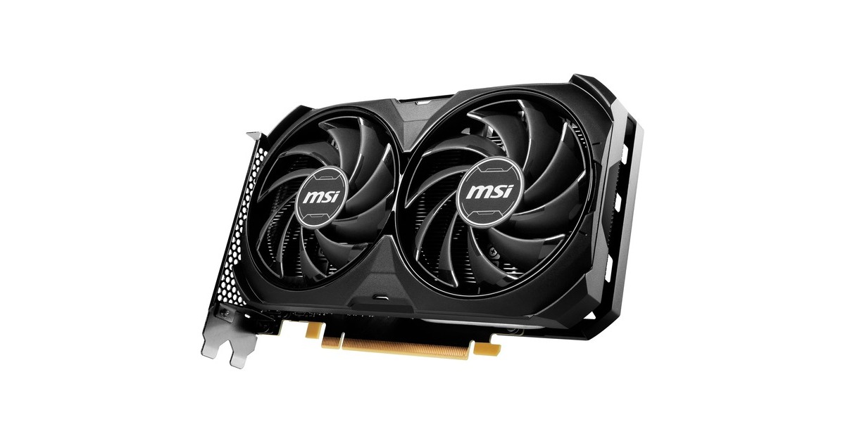 MSI GeForce RTX 4060 Ti VENTUS 2X BLACK 8G OC, Grafikkarte(DLSS 3, 3x DisplayPort, 1x HDMI 2.1)