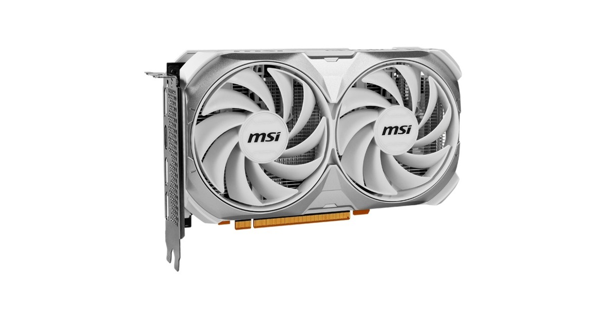 MSI GeForce RTX 4060 VENTUS 2X OC WHITE, Grafikkarte(DLSS 3, 3x DisplayPort, 1x HDMI 2.1)