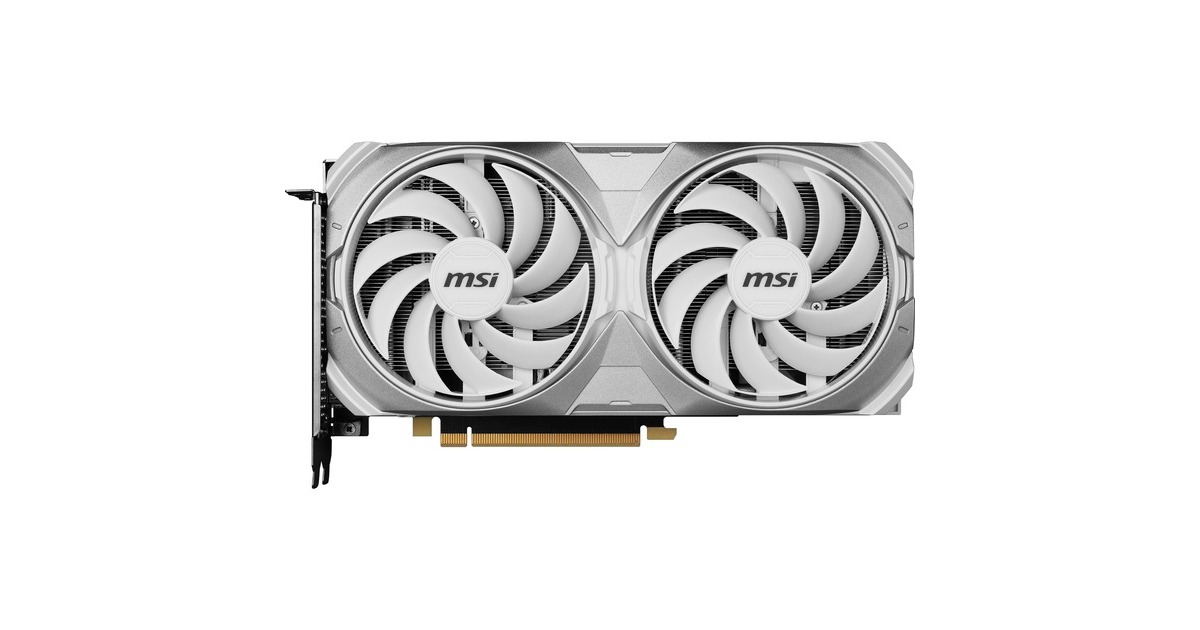 MSI GeForce RTX 4070 SUPER 12G VENTUS 2X WHITE OC, Grafikkarte(DLSS 3, 3x DisplayPort, 1x HDMI 2.1)
