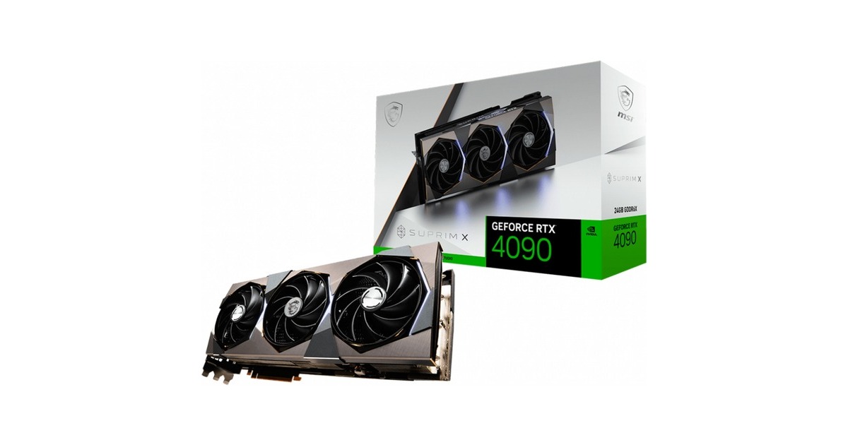 MSI GeForce RTX 4090 SUPRIM X 24G, Grafikkarte(DLSS 3, 3x DisplayPort, 1x HDMI 2.1) MSI GeForce RTX 4090 SUPRIM X 24G, Grafikkarte(DLSS 3, 3x DisplayPort, 1x HDMI 2.1)