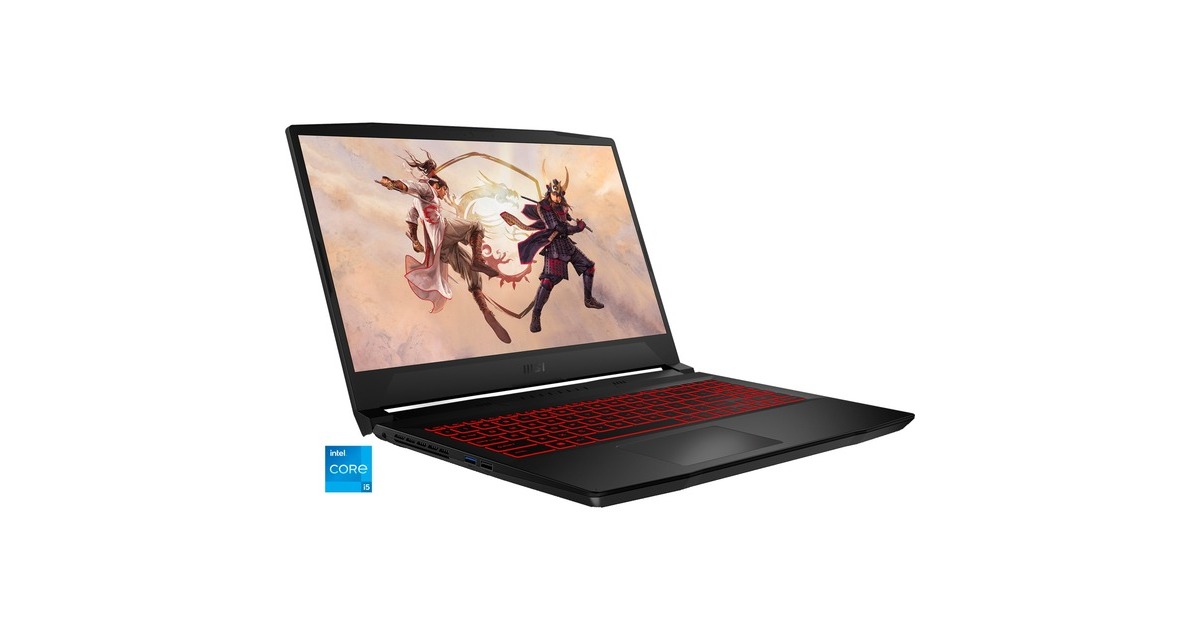 MSI Katana GF66 12UC-077, Gaming-Notebook(schwarz, ohne Betriebssystem, 39.6 cm (15.6 Zoll) & 144 Hz Display, 512 GB SSD)