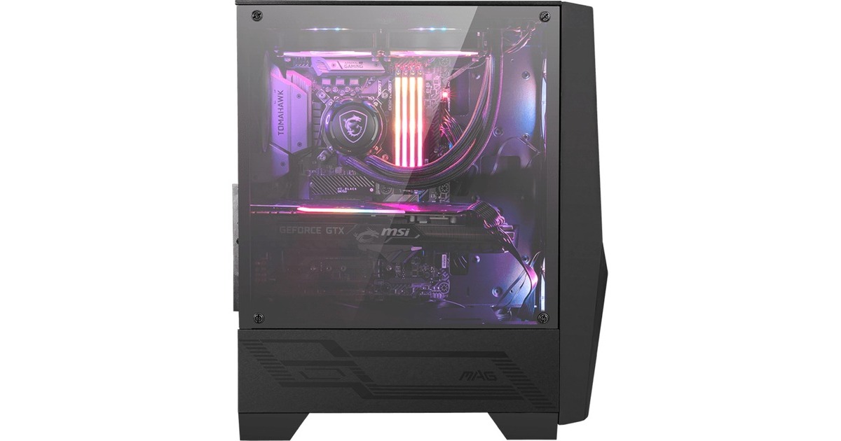 MSI MAG FORGE 100R, Tower-Gehäuse(schwarz, Tempered Glass)