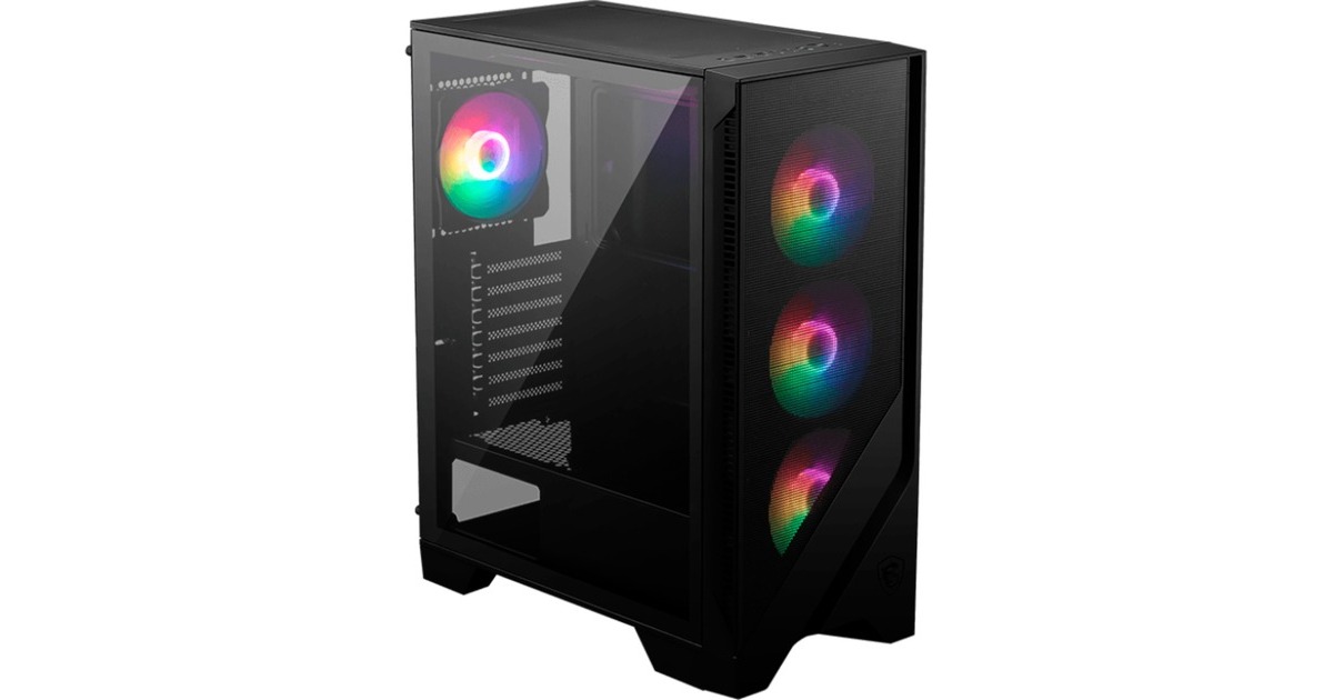 MSI MAG FORGE 120A AIRFLOW , Tower-Gehäuse(schwarz, Tempered Glass)