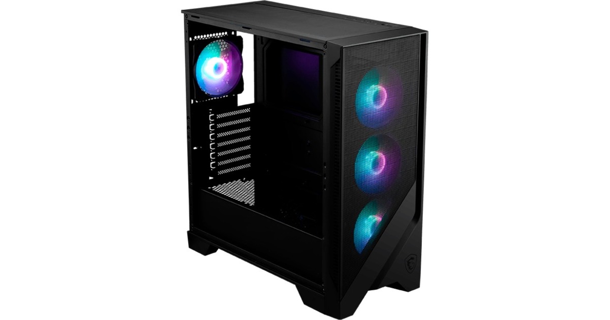 MSI MAG FORGE 320R AIRFLOW, Tower-Gehäuse(schwarz, Tempered Glass)