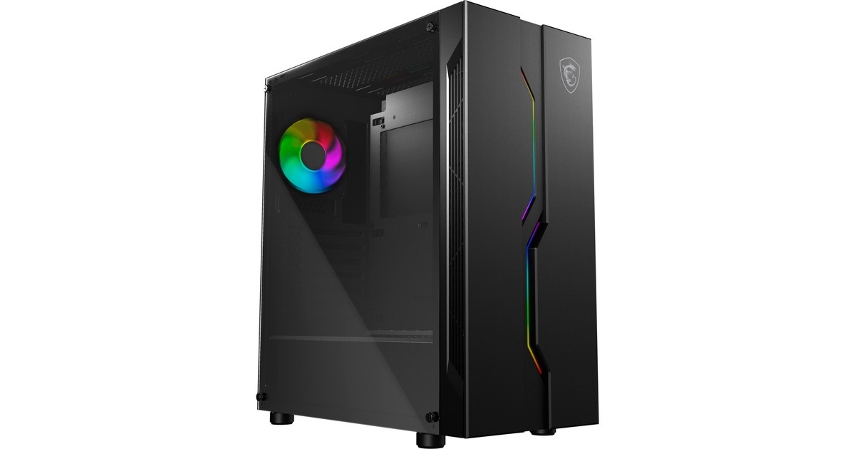 MSI MAG VAMPIRIC 010X, Tower-Gehäuse(schwarz, Seitenteil aus Tempered Glass)