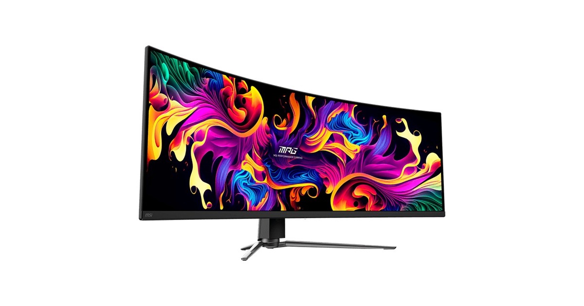 MSI MPG 491CQPDE QD-OLED, Gaming-Monitor(124.5 cm (49 Zoll), schwarz, DQHD, QD-OLED, Curved, Adaptive-Sync, 144Hz Panel)