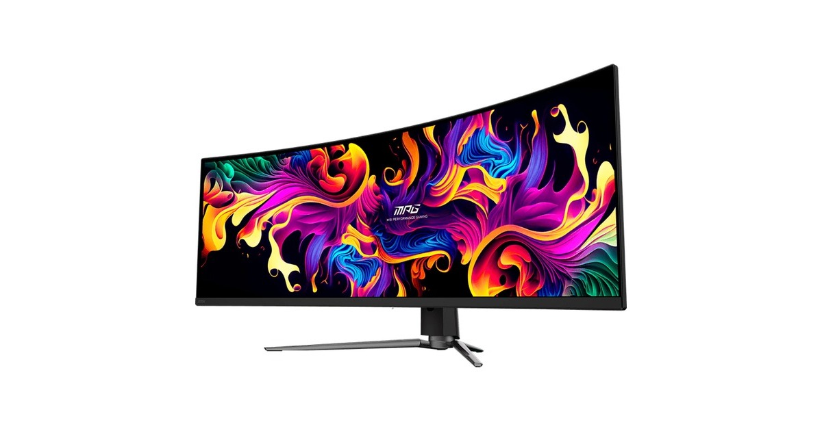 MSI MPG 491CQPDE QD-OLED, Gaming-Monitor(124.5 cm (49 Zoll), schwarz, DQHD, QD-OLED, Curved, Adaptive-Sync, 144Hz Panel)