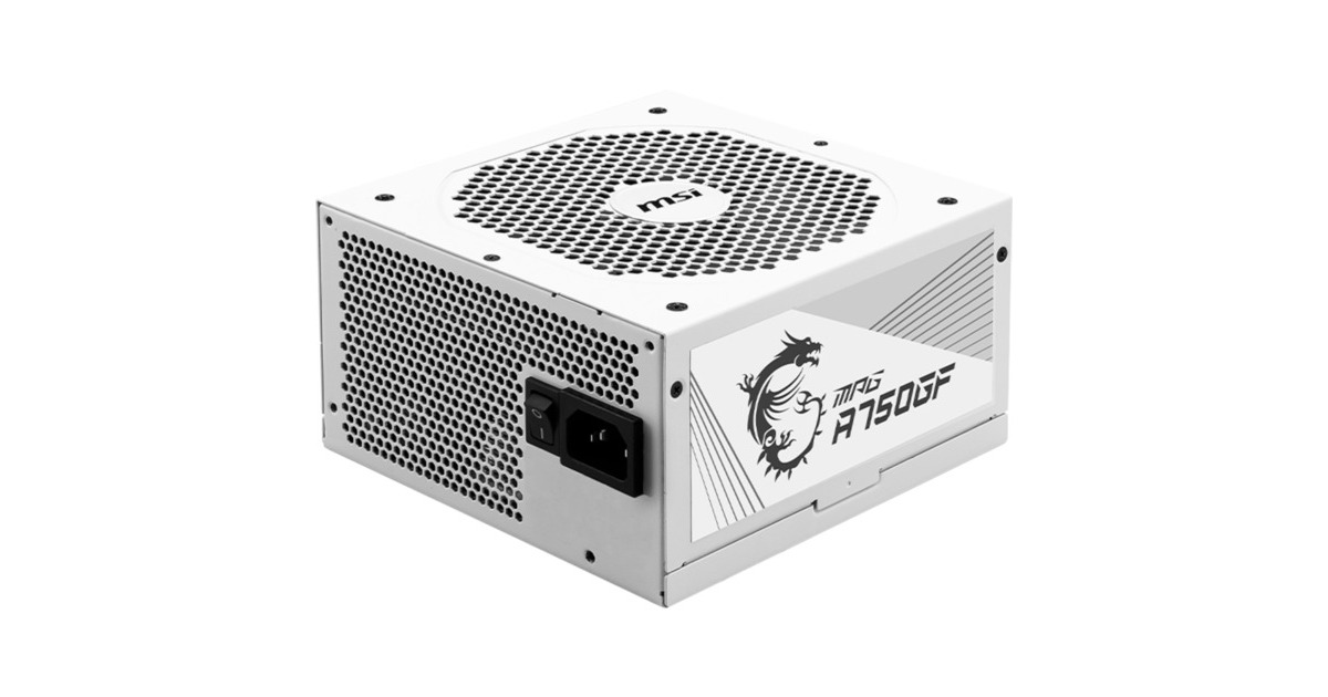 MSI MPG A750GF WHITE 750W, PC-Netzteil(weiß, 6x PCIe, Kabel-Management, 750 Watt)