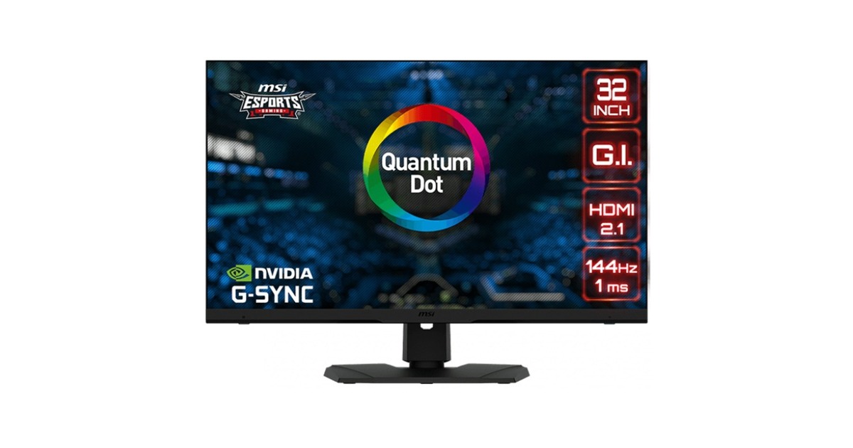 MSI Optix MPG321URDE-QD, Gaming-Monitor(81 cm (32 Zoll), schwarz, UltraHD/4K, IPS, G-Sync kompatibel, 144Hz Panel)