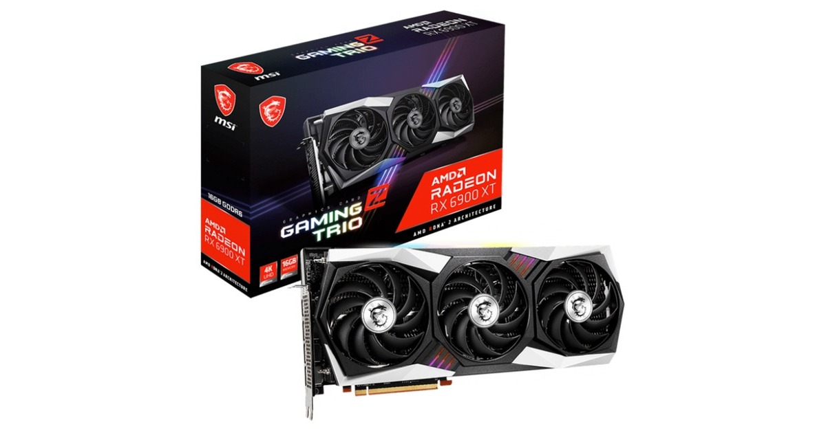 MSI Radeon RX 6900 XT GAMING Z TRIO 16G, Grafikkarte(RDNA 2, GDDR6, 3x DisplayPort, 1x HDMI 2.1, Outlet)