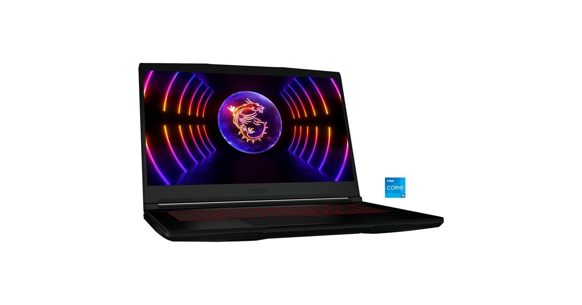 MSI Thin GF63 12UC-667, Gaming-Notebook(schwarz, ohne Betriebssystem, 39.6 cm (15.6 Zoll) & 144 Hz Display, 512 GB SSD)