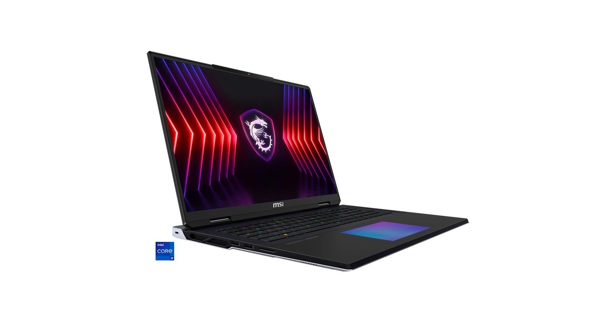 MSI Titan 18 HX A14VHG-070, Gaming-Notebook(schwarz/silber, Windows 11 Pro 64-Bit, 45.8 cm (18 Zoll) & 120 Hz Display, 2 TB SSD)