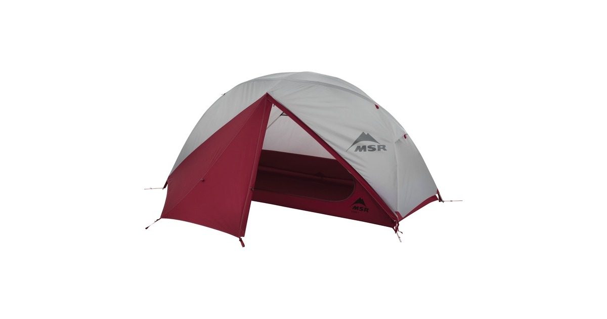MSR Kuppelzelt Elixir 1 Gray(hellgrau/rot, Modell 2021)