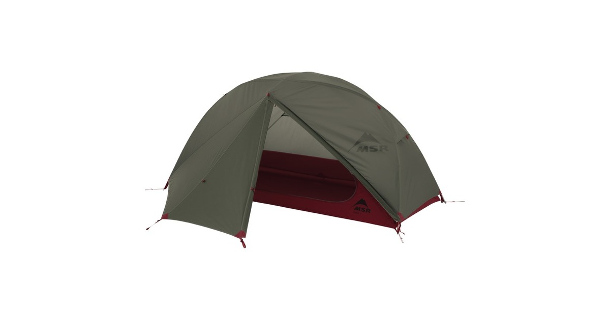 MSR Kuppelzelt Elixir 1 Green(olivgrün/rot, Modell 2021)