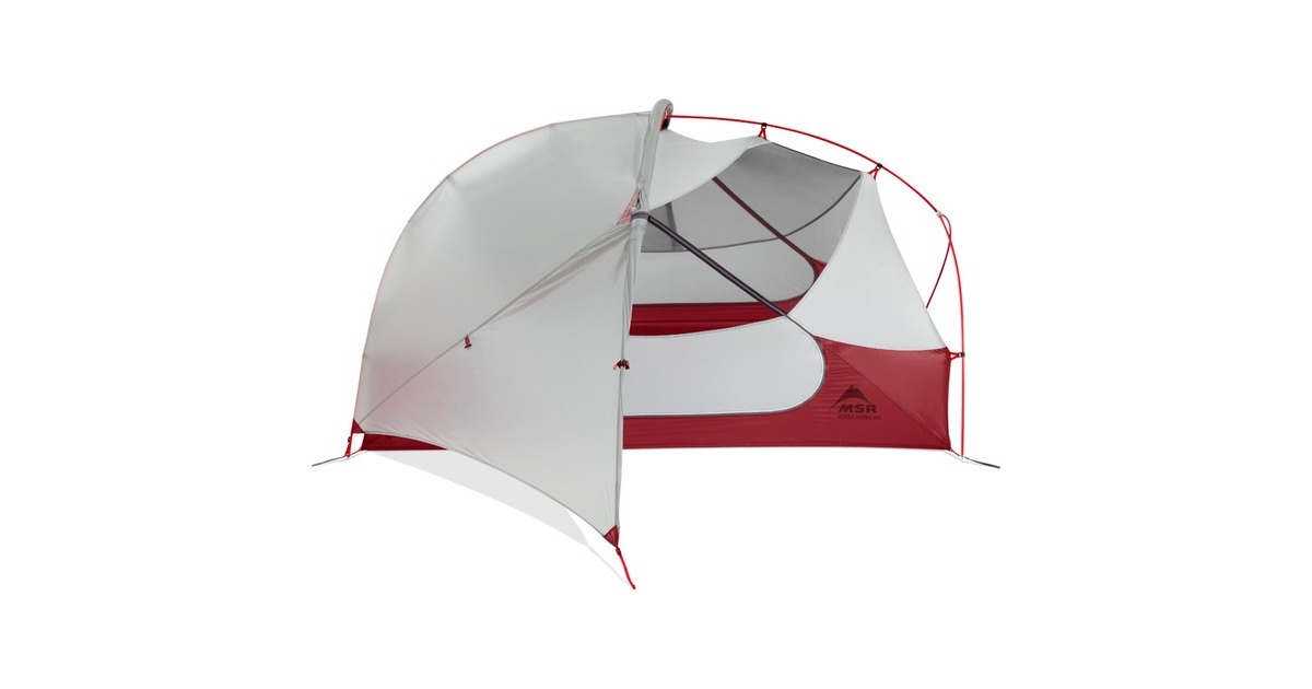 MSR Kuppelzelt Hubba Hubba NX 2 Gray(hellgrau/rot)