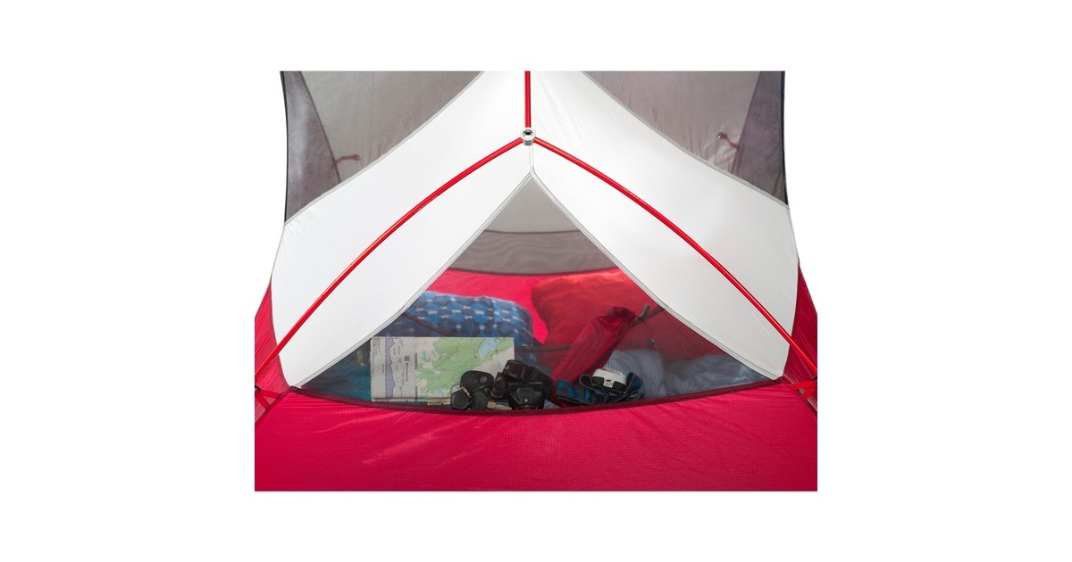 MSR Kuppelzelt Hubba Hubba NX 2 Gray(hellgrau/rot)